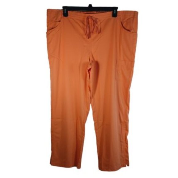 NRG By Barco Orange Scrub Pants Womens Size 3XL Arcflex Technology Elastic Waist - Picture 1 of 7